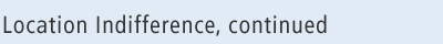 Location Indifference, continued