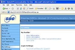 HIPCS Screen showing settings