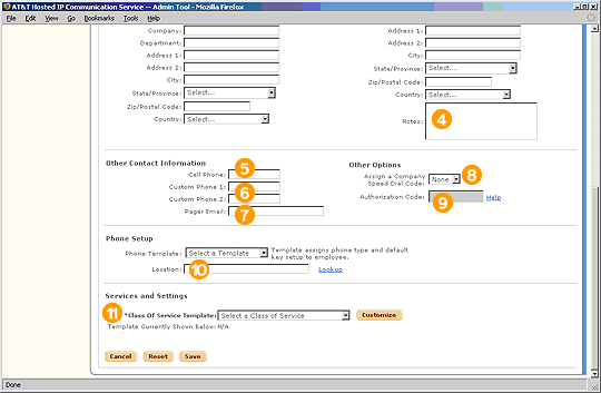 Screen capture - Add Employee