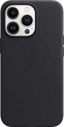 Estuche de cuero con MagSafe para iPhone 13 Pro, negro