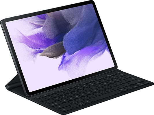 PC/タブレット タブレット Samsung BookCover Keyboard - Black - Samsung Galaxy Tab S8+ 5G/S7 FE 5G
