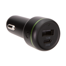 Dual Port 32W Power Delivery Bullet Car Charger (USB-C + USB-A)
