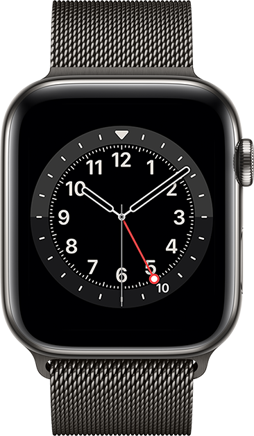 Apple Watch Series 6 44mm 32 GB in Graphite Stainless - Black