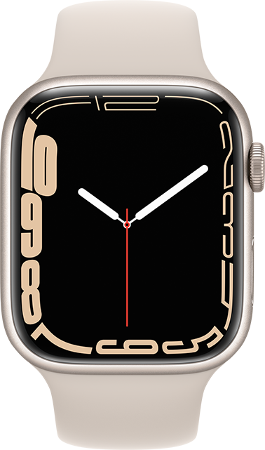 Apple Watch Series 7 - 45 mm - Aluminio blanco estelar, correa deportiva blanco estelar