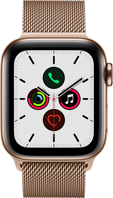 Apple Watch Series 5 40mm Space Black Stainless - Black Sport 32 GB from  AT\u0026T