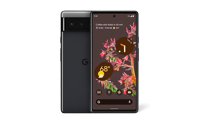 Google Pixel 6 back and front view