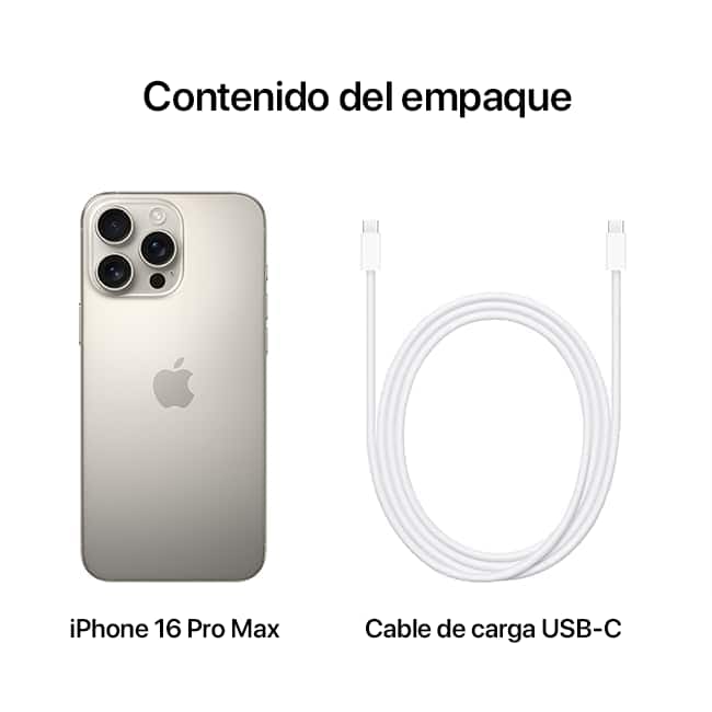 Apple iPhone 16 Pro Max, titanio natural (consulta de producto 10)