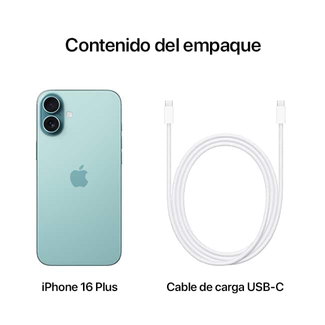 Apple iPhone 16 Plus, verde azulado (consulta de producto 10)