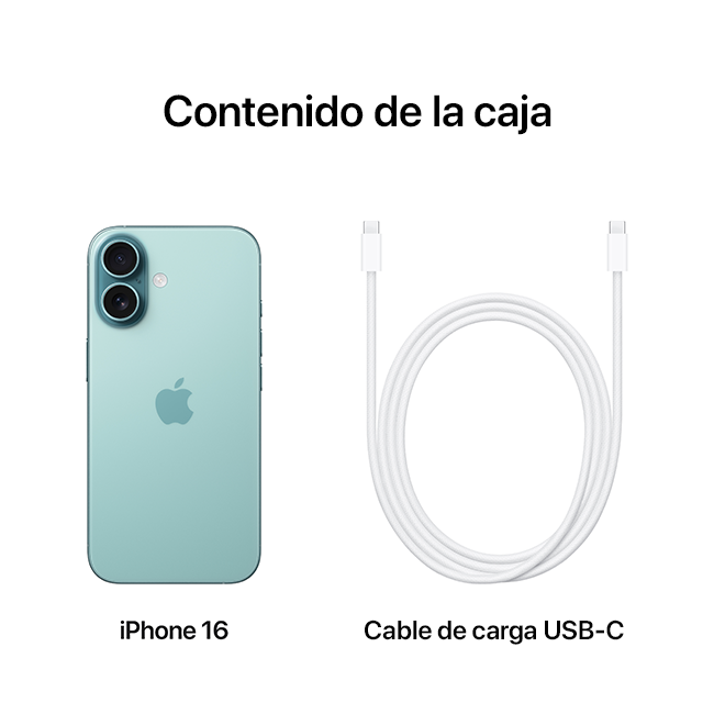 Apple iPhone 16, verde azulado (consulta de producto 10)