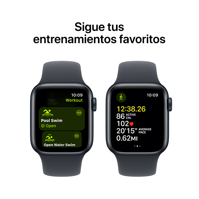 Apple Watch SE 2.ª gen., (2022) de 40 mm, aluminio medianoche con correa deportiva medianoche, S-M (consulta de producto 7)