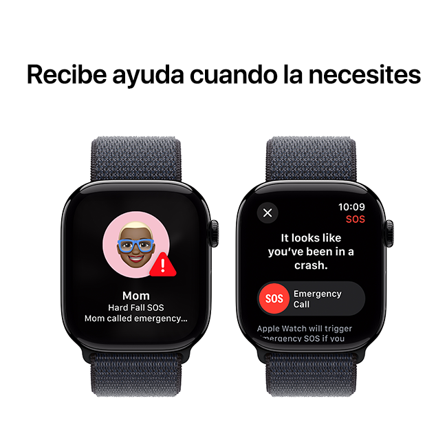 Apple Watch Series 10 de 46 mm, aluminio negro azabache con correa deportiva color tinta (consulta de producto 7)