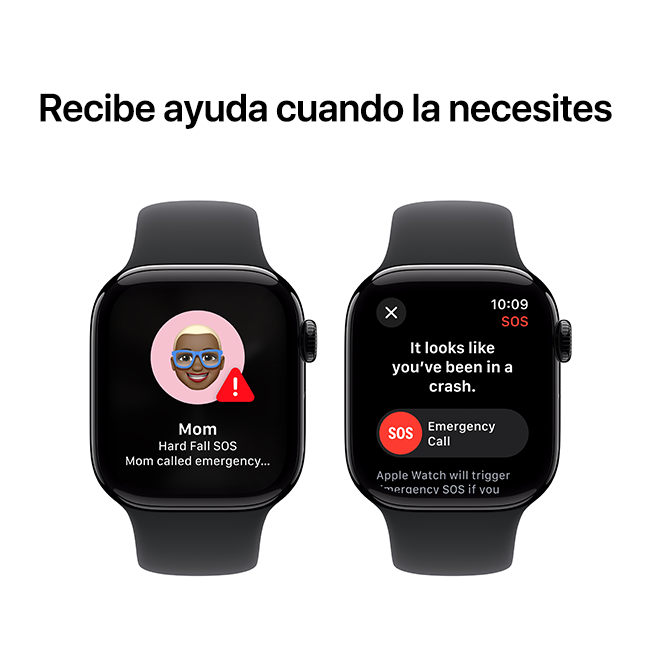 Apple Watch Series 10 de 42 mm, aluminio negro azabache con correa deportiva negra, S-M (consulta de producto 7)