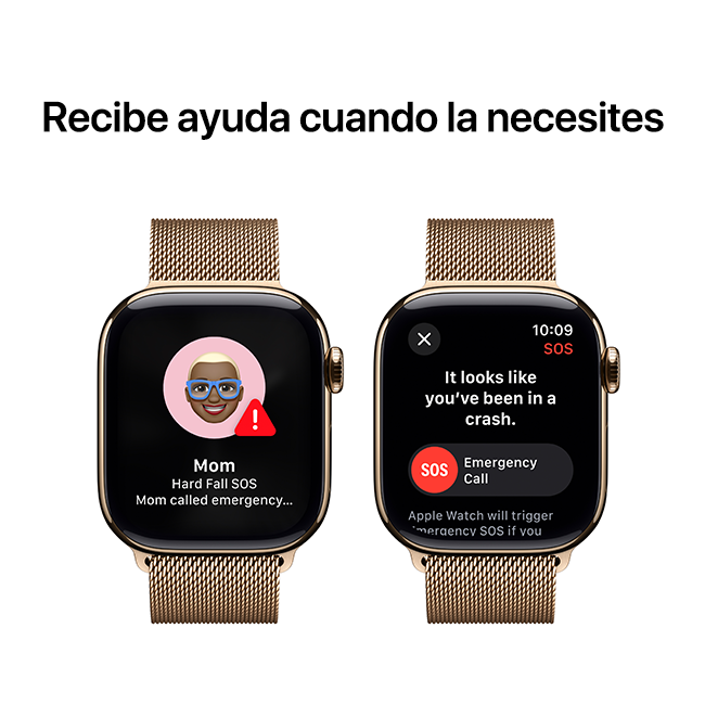 Apple Watch Series 10 de 42 mm, titanio dorado con correa Milanese Loop dorada (consulta de producto 7)