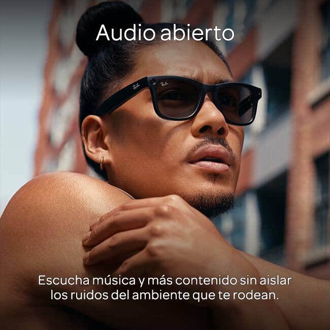 Gafas Ray-Ban Meta Wayfarer - Lentes Transitions, negro mate