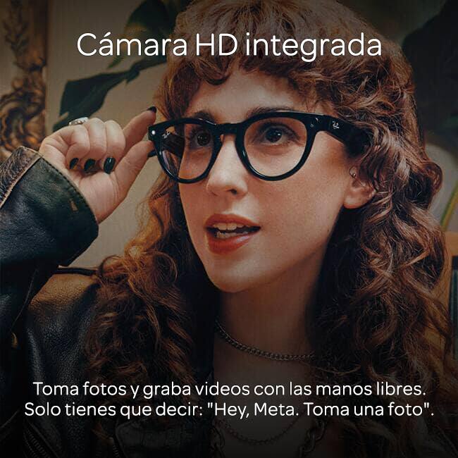 Gafas Ray-Ban Meta Wayfarer - Lentes Transitions, negro mate