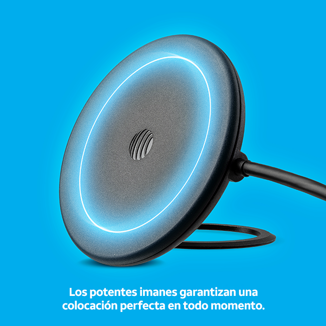 Almohadilla de carga inalámbrica magnética + soporte con aro AT&T Essentials