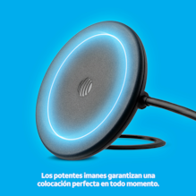 Almohadilla de carga inalámbrica magnética + soporte con aro AT&T Essentials