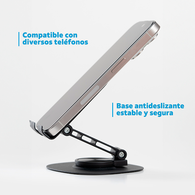 Soporte de escritorio plegable y giratorio AT&T Essentials - Negro (consulta de producto 5)