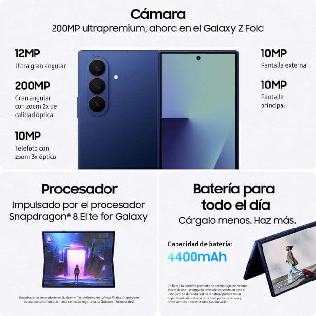 Samsung Galaxy Z Fold7, negro azabache (consulta de producto 7)