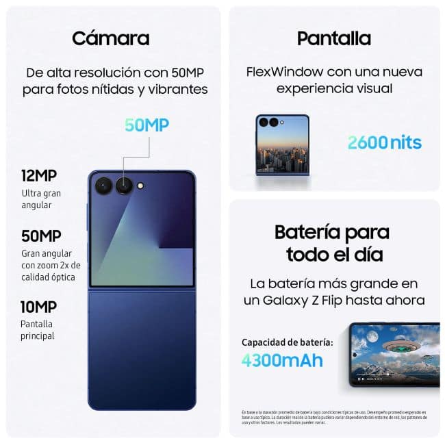 Samsung Galaxy Z Flip7, negro azabache (consulta de producto 6)