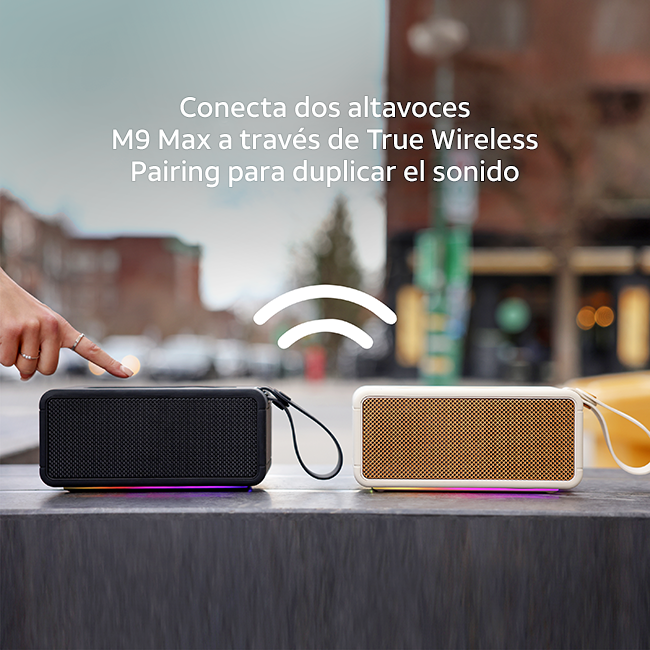 Altavoz Bluetooth AT&T Essentials Retro de 80 W - Negro (consulta de producto 7)