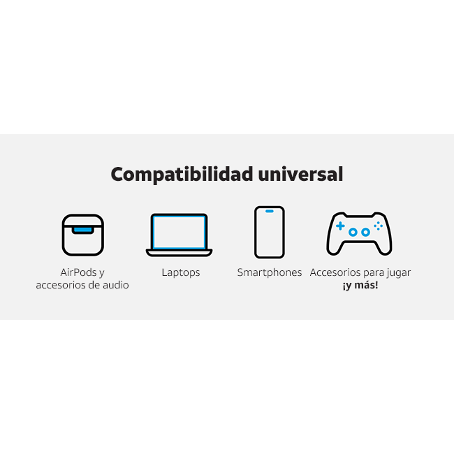 Cargador de pared GaN AT&T Essentials con varios puertos, de 67 W con pantalla LED (2 USBC + 1 USBA)