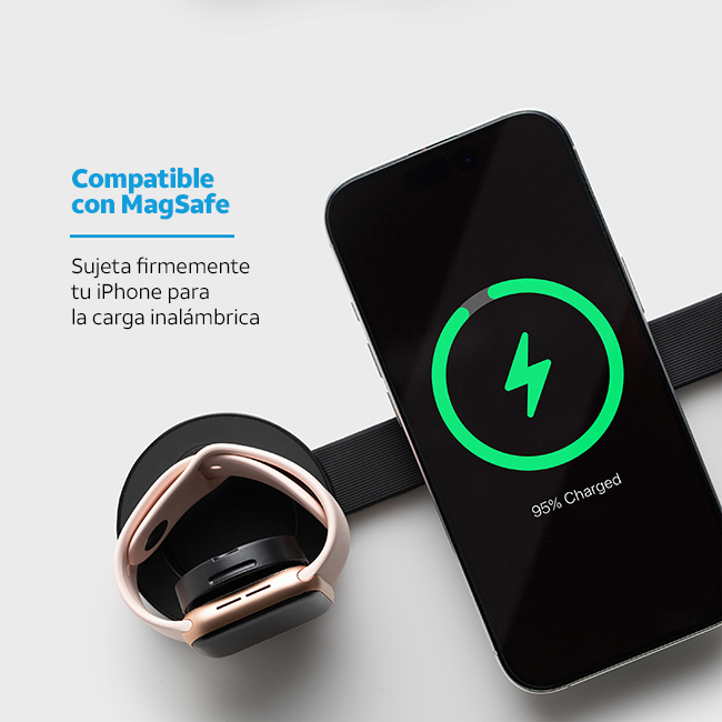 Almohadilla de carga magnética inalámbrica y plegable AT&T Essentials 3 EN 1