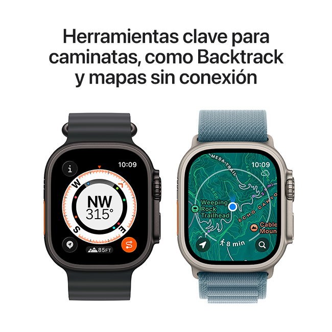 Apple Watch Ultra 3 49 mm, titanio natural con correa Alpine azul claro, Small (consulta de producto 6)