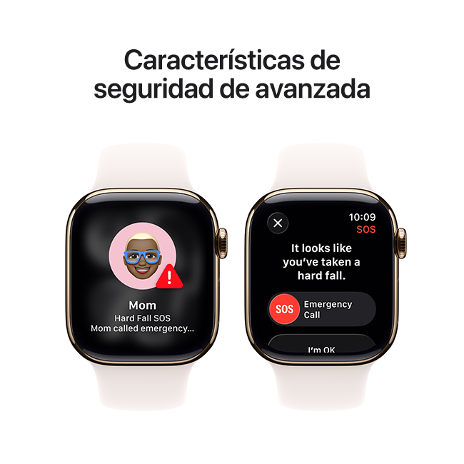 Apple Watch Series 11 de 46 mm, titanio oro con correa deportiva rosa rubor, M-L (consulta de producto 6)