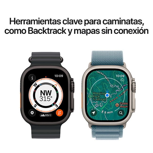 Apple Watch Ultra 3 de 49 mm, titanio negro con correa Trail carbón negro, M-L (consulta de producto 6)