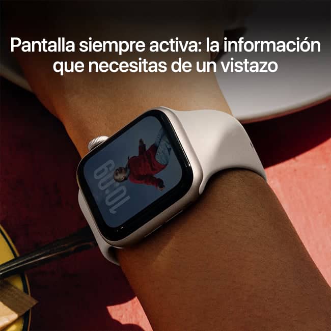 Apple Watch SE 3 de 40 mm, aluminio blanco estelar con correa deportiva blanco estelar, S-M (consulta de producto 5)