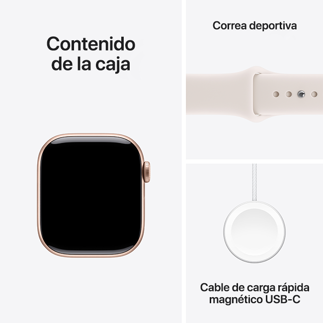 Apple Watch Series 11 de 42 mm, aluminio oro rosa con correa deportiva color rosa rubor, S-M (consulta de producto 9)