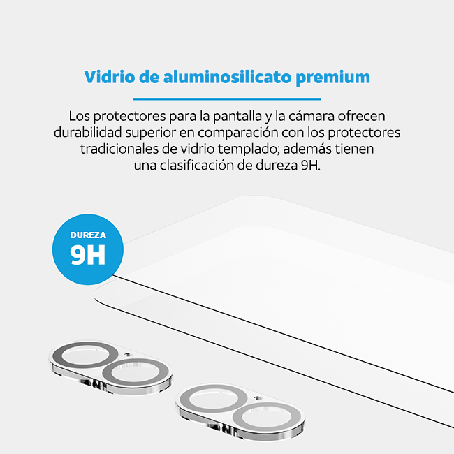 AT&T Essentials Tempered Glass 2 Pack Screen Protectors + 2 Pack Camera Protectors - iPhone 17 - Clear  (Product view 3)