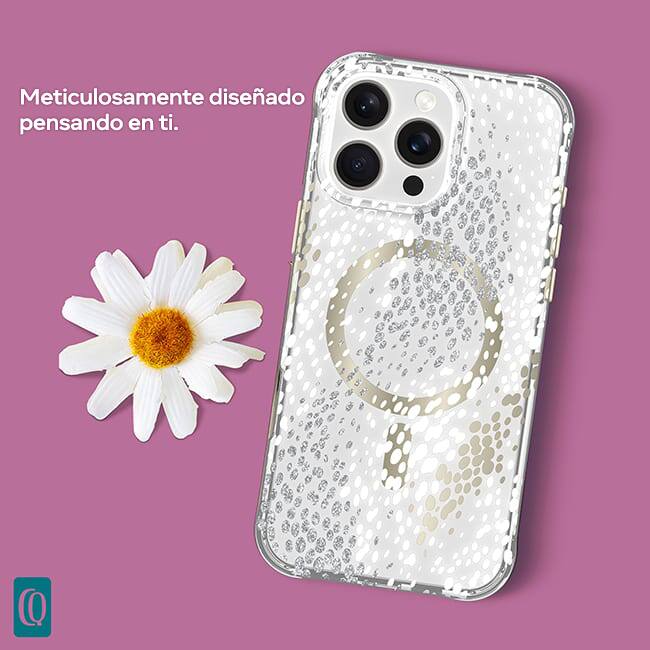 Estuche Carson & Quinn Cosmic Crystals con MagSafe para el iPhone 16 Pro Max, plateado (consulta de producto 8)