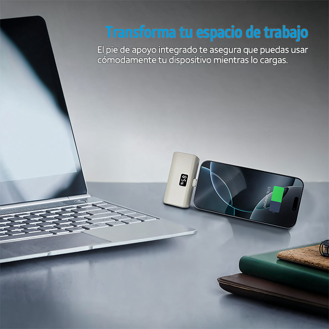 Batería tipo C AT&T Essentials 5K con soporte - Piedra (consulta de producto 3)