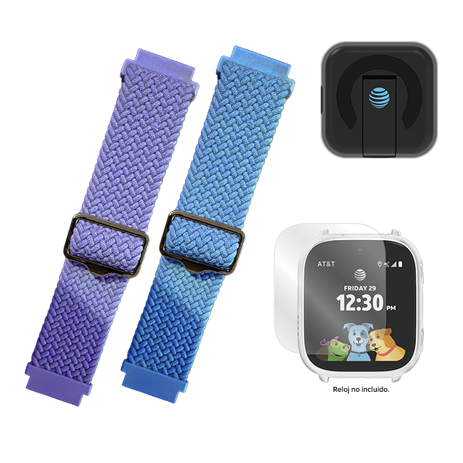 Paquete de cargador para amiGO 2 Watch con protector para pantalla y 2 correas de AT&T