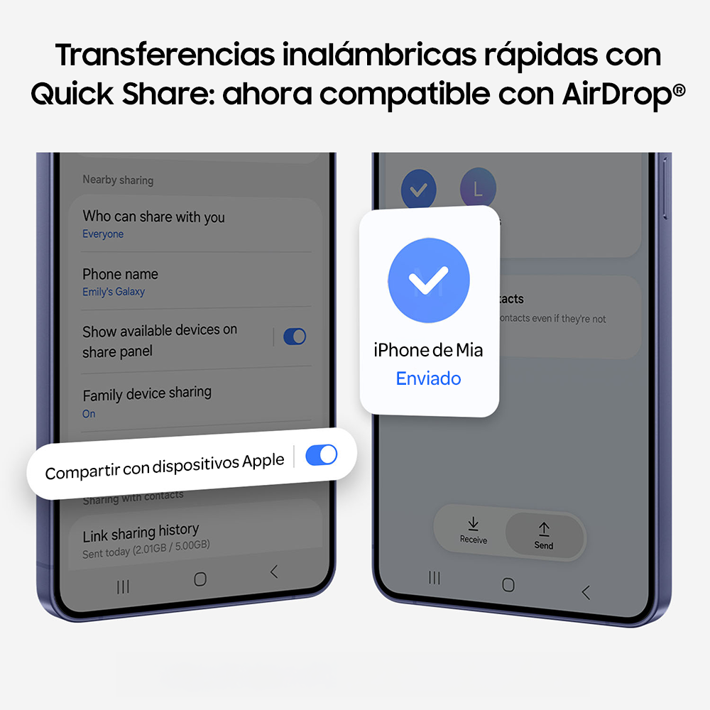 Transferencias inalámbricas rápidas con Quick Share