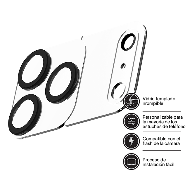 Protector modular DuraGlass para lente de cámara de 3 piezas - iPhone 18 Pro