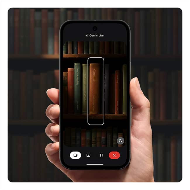 Share your camera and ask questions with Gemini live