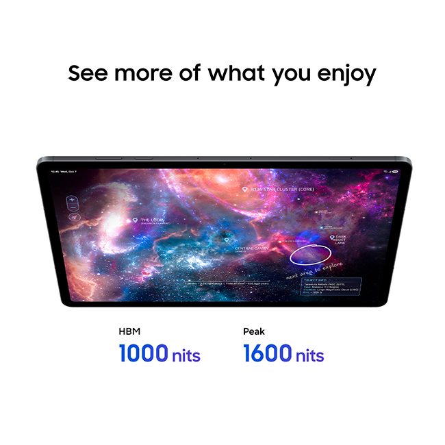 Ultra-thin and lightweight tablet design.