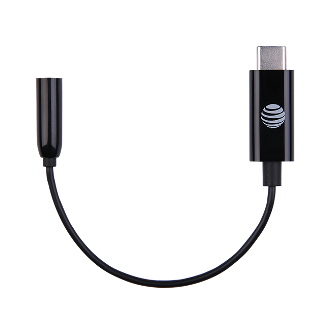 AT&T USB-C to 3.5mm Adaptor - Black Black from AT&T