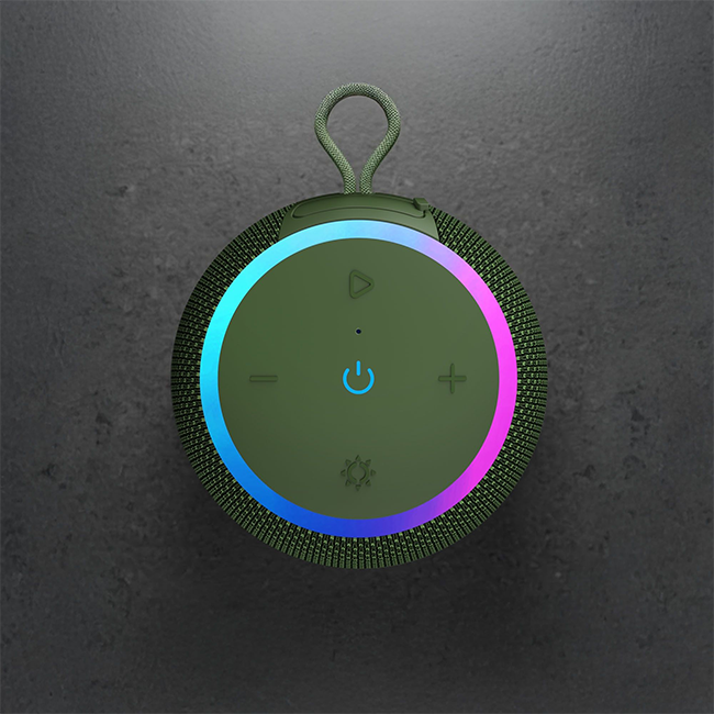 Altavoz Bluetooth portátil e inalámbrico AT&T Essentials de 15 W, pequeño