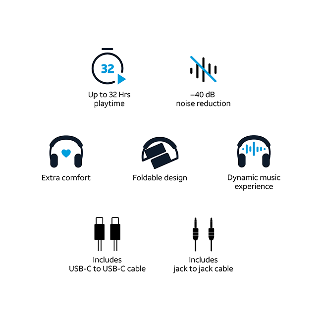 AT&T Essentials Wireless On-Ear Headphones