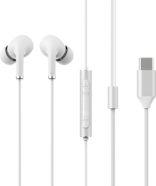 AT&T Essentials Corded Noise Isolating Silicone Earbuds USB-C