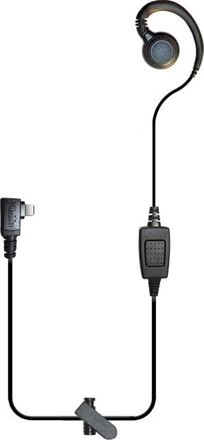 Klein Curl PTT Earpiece Mic USBC - Black  (Product view 1)