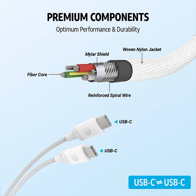 AT&T 3 Pack Braided Cables 4/6/8