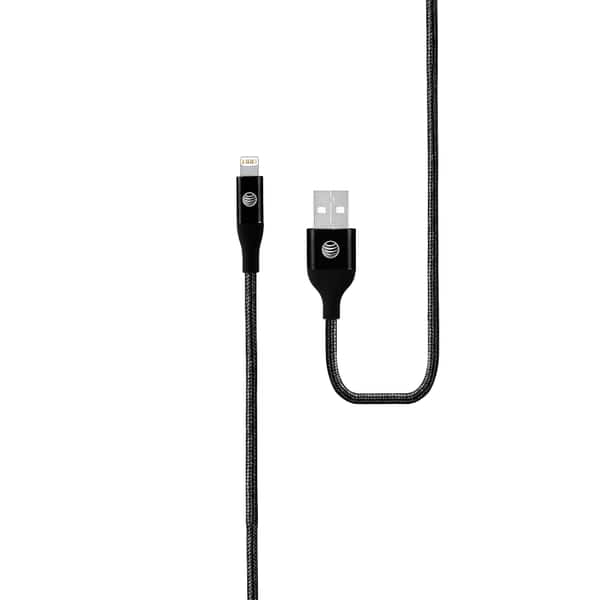 AT&T Braided Lightning Cable Black Black from AT&T
