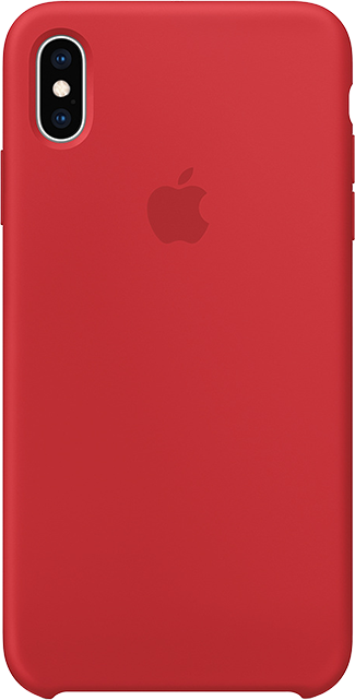 StilGut Cover IPhone XS Max, Custodia Silicone Opaco Rosso, Protezione Antigraffio