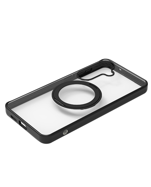 Estuche magnético con protección de refuerzo AT&T Essentials con pie de apoyo giratorio - Samsung Galaxy S26+ - Negro transparente (consulta de producto 8)