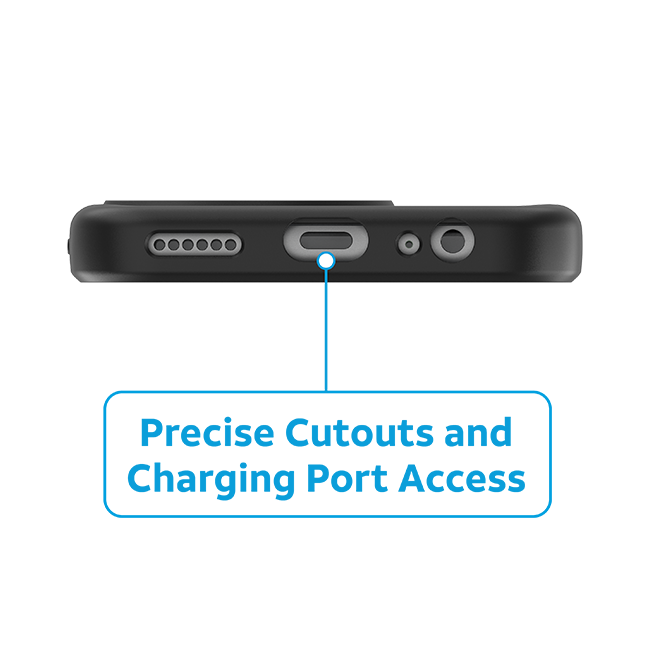 Paquete de estuche de agarre y protector para pantalla AT&T Essentials para el AT&T Verge 2